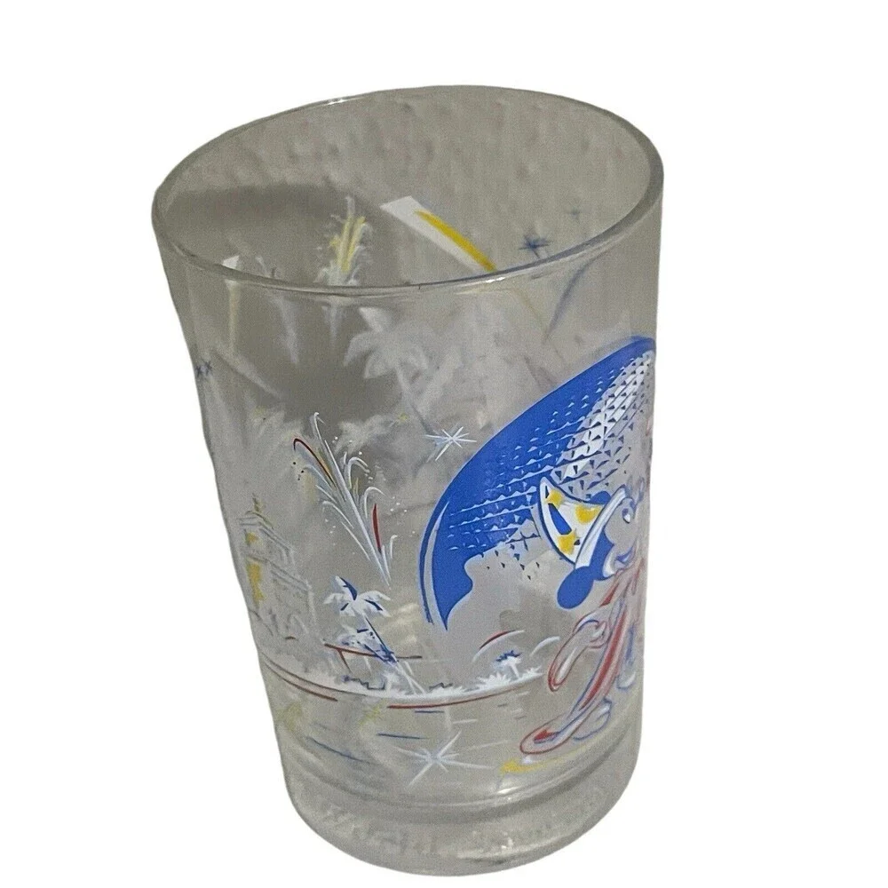Walt Disney World Remember the Magic Glass McDonald's Epcot 25th Anniversary